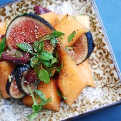 Savory Cantaloupe Salad with Figs - Recipe photo by brooklynsupper