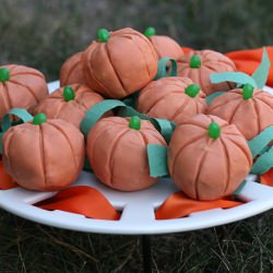 Cheerio Peanut Butter Pumpkins - Recipe photo by OneParticularKitchen