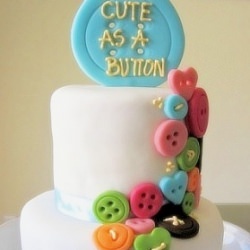 Cute as a Button Cake - Recipe photo by misobakes