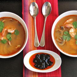 Tom Yum with Homemade Nam Prik Pao - Recipe photo by TheCilantropist