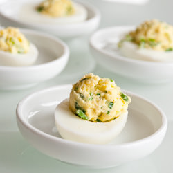 Green Onion Oil Deviled Eggs - Recipe photo by momofukufor2