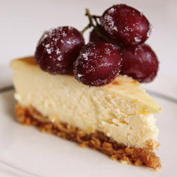 Baked Cheesecake with Sugared Grape - Recipe photo by tresjolie