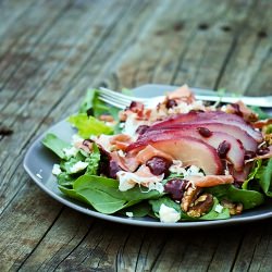 Pear and Blue Cheese Salad - Recipe photo by GuiltyKitchen