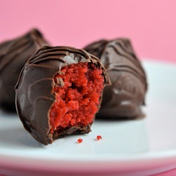 Red Velvet Cake Balls - Recipe photo by velveteenbaker