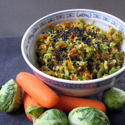 Brussel Sprout and Carrot Slaw - Recipe photo by DeannaS