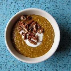 Pumpkin Spice Steel Cut Oatmeal - Recipe photo by kickpleat