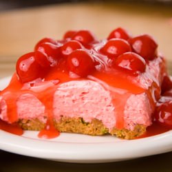 Cherry Pistachio Cheesecake - Recipe photo by vintagesugarcube