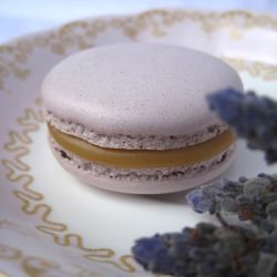 Lavender Grey Macaron - Recipe photo by honeyandsoy