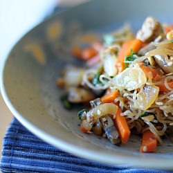 Chap Chae with Tempeh - Recipe photo by WinnieAb