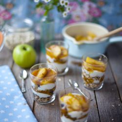 Caramel Apple Granola Pots - Recipe photo by thegoodmoodfoodblog