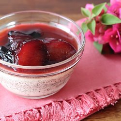 Compote w/ Baked Vanilla Pudding - Recipe photo by anushruti