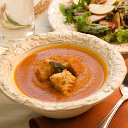 Roasty Pumpkin-Butternut Soup - Recipe photo by Spoonwithme
