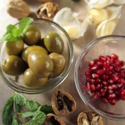 Olive, Pomegranate & Walnut Salad - Recipe photo by Azita