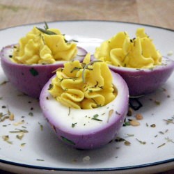 Pomegranate Deviled Eggs - Recipe photo by Year on the Grill