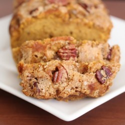 Pecan Streusel Pumpkin Bread - Recipe photo by kirbie