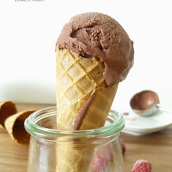 Rasperry-Chocolate Ice Cream - Recipe photo by coconutandvanilla