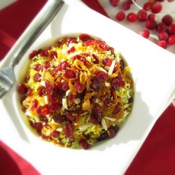 Saffron Rice with Cranberries - Recipe photo by Azita