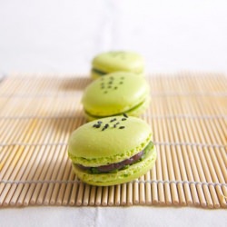 Matcha & Adzuki Bean Macarons - Recipe photo by ThePleasureMonger