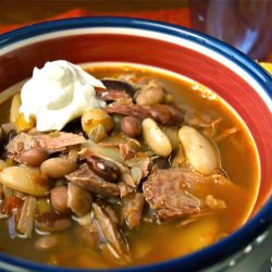 Cajun 15 Bean Soup w/ Smoked Turkey - Recipe photo by aloadofbeans