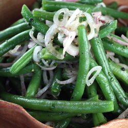 Green Beans with Pickled Shallots - Recipe photo by Food Gal