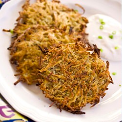 Scallion-Ginger Latkes - Recipe photo by BitterSweet