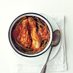 Braised Chicken w/ Snake Beans - Recipe photo by souvlakiman