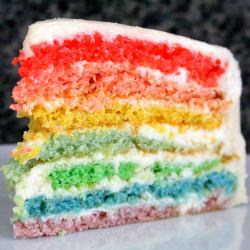 Rainbow Cake - Recipe photo by broma bakery
