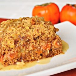Persimmon Ginger Crumb Coffee Cake - Recipe photo by singerskitchen