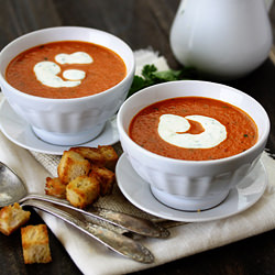 Roasted Red Pepper Soup - Recipe photo by goodlifeeats