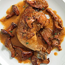 Chicken Braised with Chanterelles - Recipe photo by Lucy Vaserfirer
