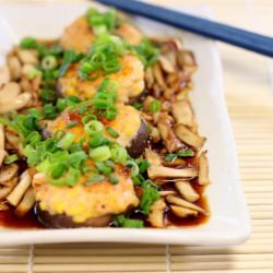 Stuffed Shiitake Mushroom - Recipe photo by aboxofkitchen