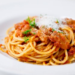 Pasta Amatriciana - Recipe photo by norecipes