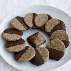 Espresso Shortbread Cookies - Recipe photo by SweetSavoryPlanet