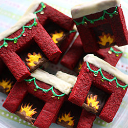 Red Velvet Shortbread Fireplaces - Recipe photo by unmacaronrose