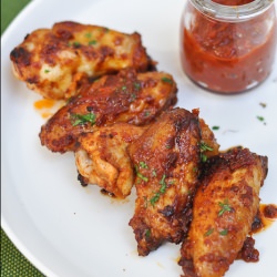 Chicken Wings with Basque Ketchup - Recipe photo by Trissalicious