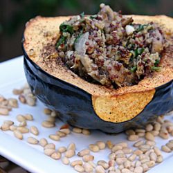 Quinoa Stuffed Acorn Squash - Recipe photo by atxglutenfree