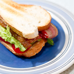 BLT with Candied Bacon - Recipe photo by poetinthepantry