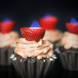 Chocolate Cupcakes with Strawberry - Recipe photo by sprinklebakes