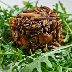 Mushroom & Leek Rice Salad - Recipe photo by closetcooking