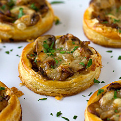 Onion, Mushroom & Gruyere Tartlets - Recipe photo by browneyedbaker