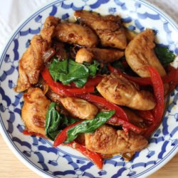 Chicken with Thai Holy Basil - Recipe photo by InquiringChef