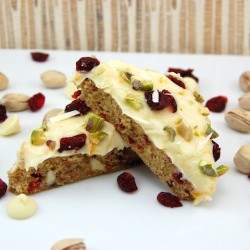 Cranberry Bliss Bars - Recipe photo by sweetpeaskitchen