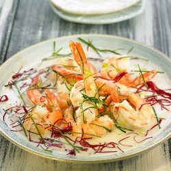 Prawns w/ Coconut, Lime & Roses - Recipe photo by delicooks