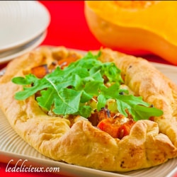 Roast Pumpkin, Chili & Feta Pide - Recipe photo by delicieux