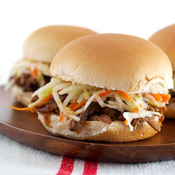 Shredded Beef Sliders with Slaw - Recipe photo by EvilShenanigans