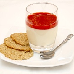 Panna Cotta w/ Strawberry Gelee - Recipe photo by adventuresmadefromscratch