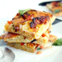 Tandoori Chicken Flatbread - Recipe photo by OurEyesEatFirst