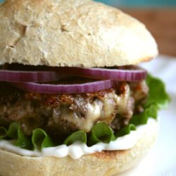 Burgers with Portabello and Swiss - Recipe photo by healthy seasonal recipes