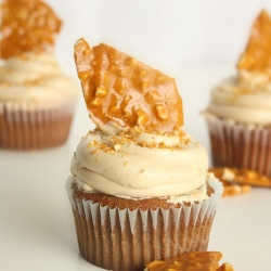 Cashew Nut Brittle Cupcakes - Recipe photo by OurEyesEatFirst