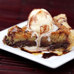 Chocolate Chip Cookie Pie - Recipe photo by LoveFromTheOven